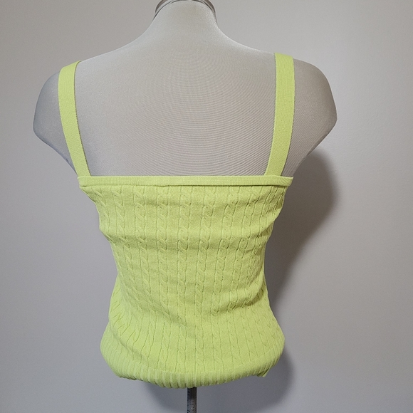 Green cable knit lime greeb tube top boob tube - Picture 2 of 8